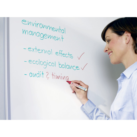 Marcatore per lavagne bianche Edding 28 EcoLine punta tonda - tratto 1,5-3 mm verde - 4-28004